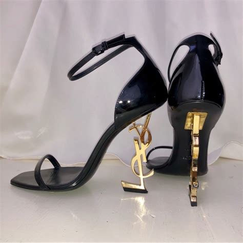 ysl heels black and gold|saint laurent ysl heels price.